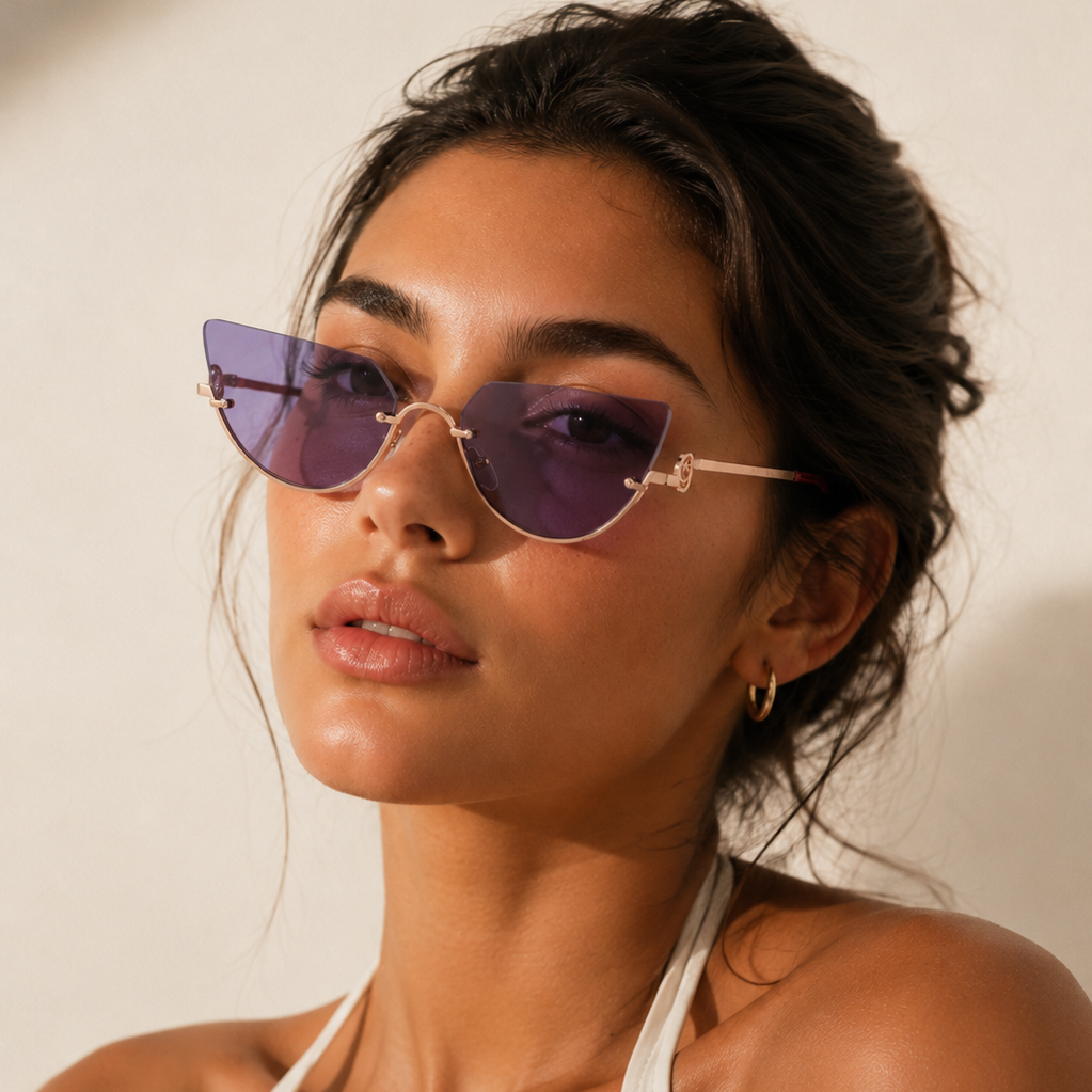 Ayuno Halo Rimless Sunglasses