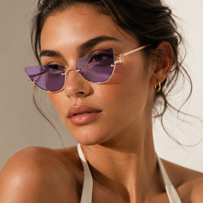 Ayuno Halo Rimless Sunglasses