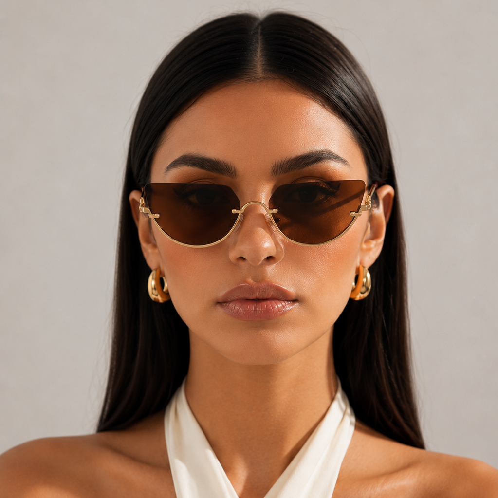 Ayuno Halo Rimless Sunglasses