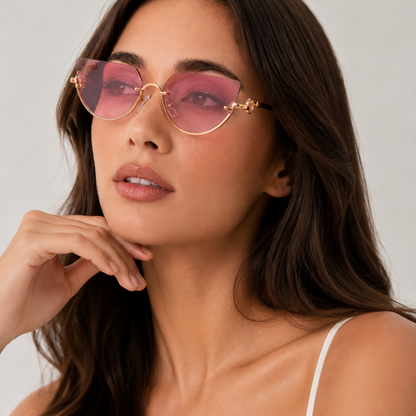 Ayuno Halo Rimless Sunglasses