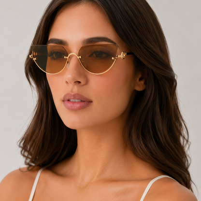 Ayuno Halo Rimless Sunglasses