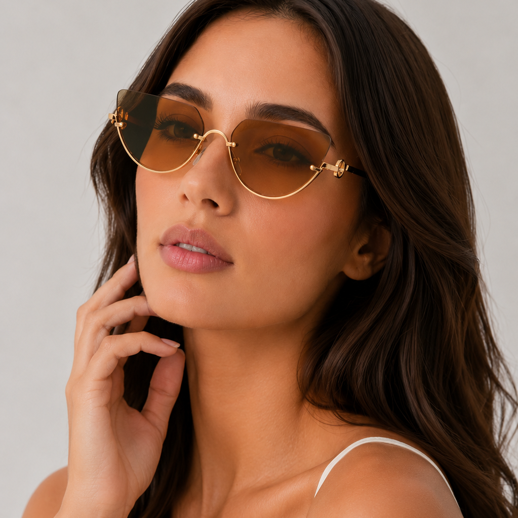 Ayuno Halo Rimless Sunglasses