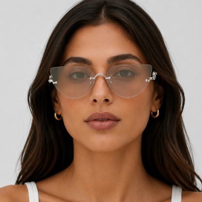 Ayuno Halo Rimless Sunglasses