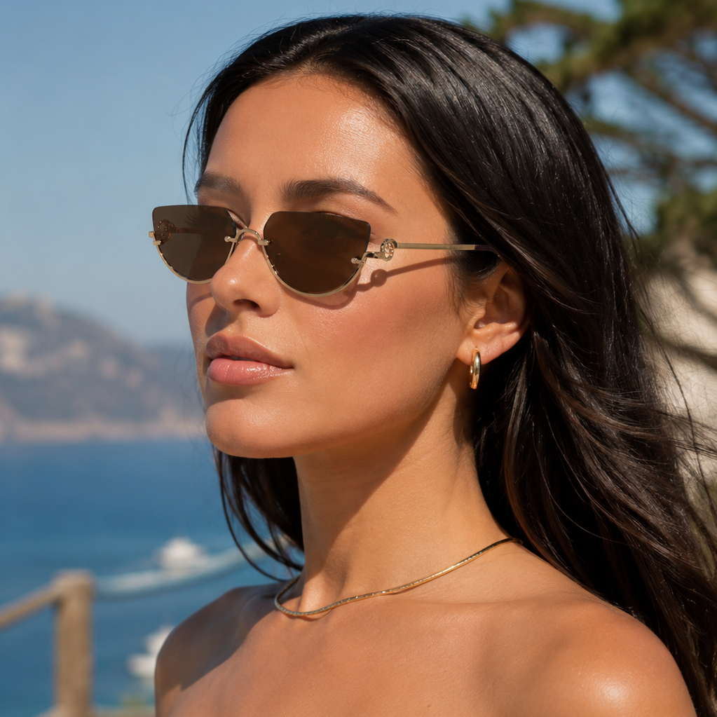 Ayuno Halo Rimless Sunglasses