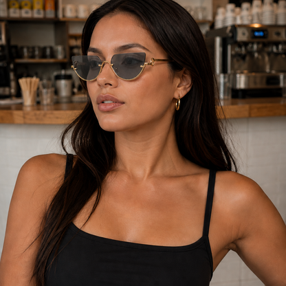 Ayuno Halo Rimless Sunglasses