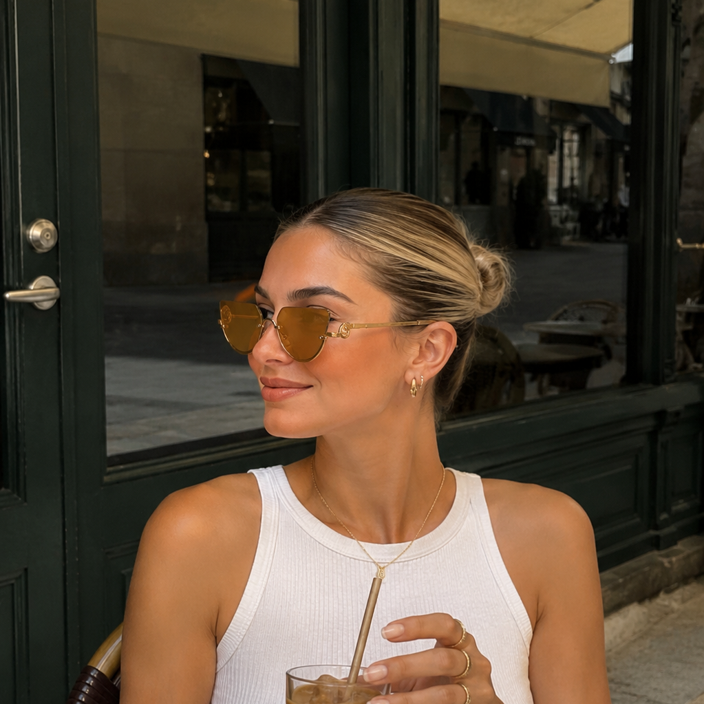 Ayuno Halo Rimless Sunglasses
