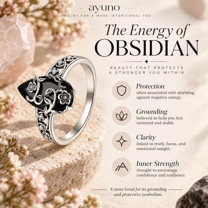 Ayuno NoirBloom™ Ring